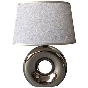 HOMEA 6LCE100AG lamp, keramiek, 40 W, zilver, 2315H30 cm