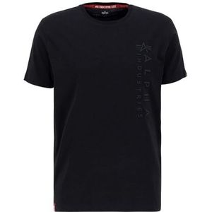 Alpha Industries - T-shirt Embroidery - Zwart - Korte Mouwen - 100% Katoen