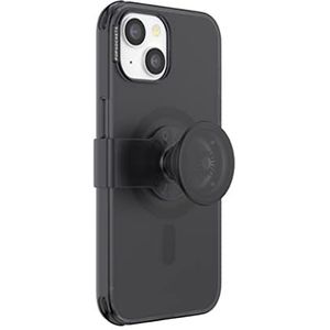 PopSockets: PopCase PlantCore voor MagSafe - Plantaardige Hoesje voor iPhone 14 met een Verplaatsbare PopGrip Slide-Standaard en Grip met een Verwisselbare Top - Black