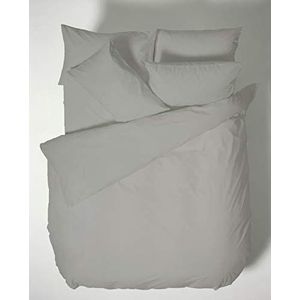 Bianca Plain Dyed Dark Grey beddengoedset voor bedden met 180 cm, 100% percale katoen