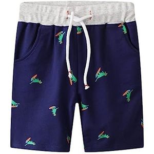 CM-Kid Korte broek voor jongens, zomer, kinderen, dinosaurus donkerblauw, 92 cm