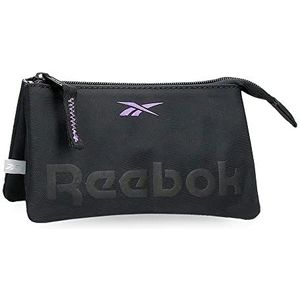 Reebok Linden Toilettas met drie vakken, toilettas met drie vakken, Zwart, Neceser Tres Compartimentos, Make-uptas met drie vakken