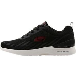 Skechers Heren Skech-AIR Dynamight BLITON Trainers, zwart mesh/synthetisch/rode trim, 13 UK, Zwarte Mesh Synthetische Rode Trim, 48.5 EU