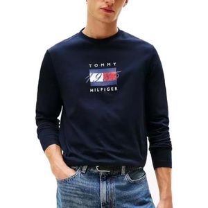 TOMMY HILFIGER - Shirt - Marine/Rood/Wit - T-shirt
