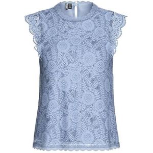 PIECES PCOLLINE SL NOOS BC T-shirt met veters voor dames, Kentucky blauw, L