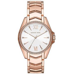 Michael Kors dames Whitney driehands rose goudkleurige roestvrijstalen horloge