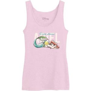 Disney Ocean Princess Ariel WODLITLTS011 Tanktop voor dames, roze, maat S, Roze, S