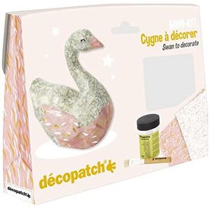 Décopatch KIT027C Knutselel miniset papiermaché (zwaan, ideaal voor kinderen) 1 set