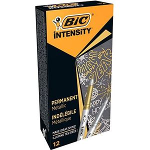 BIC Marking permanente marker, verschillende intensieve kleuren, doos met 12 stuks