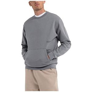 Replay Herensweatshirt Second Life van 100% katoen, Iron Grey 192, M