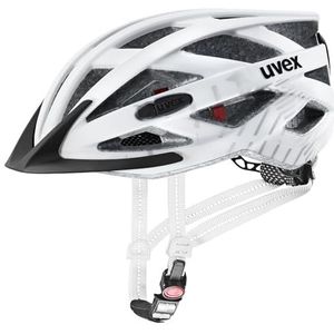 uvex city i-vo - lightweight city helmet for women and men - individueel verstelbare pasvorm - inclusief LED-verlichting - white-black matt - 52-57 cm