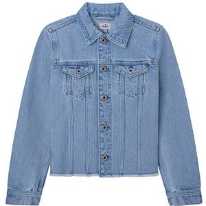 Pepe Jeans Isa Denim Jacket voor meisjes, blauw (denim), 14 Jaren