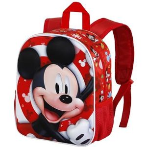 Mickey Mouse Twirl-Small 3D-rugzak, rood, 26 x 31 cm, inhoud 8,5 l, Rood, Eén maat, Kleine 3D Rugzak Twirl