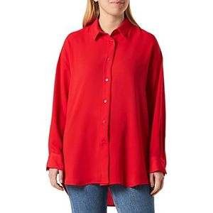 Seidensticker Dames Regular Fit lange mouw blouse, rood, 42, rood, 42