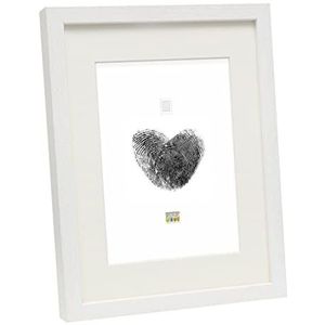 Deknudt Frames S223K1 fotolijst 20x30 Basic, wit hoge houten lijst met Pptt - bestelmassa=lijstmaat houten fotolijst
