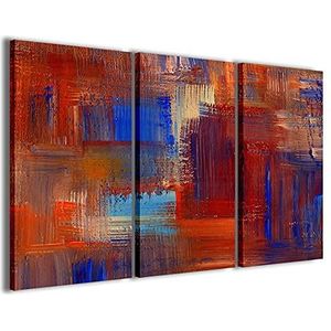 Stampe su Tela Afbeelding Abstract VIII, abstract, modern canvas van 3 panelen, klaar om op te hangen, 90 x 60 cm