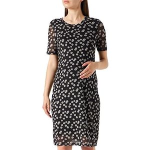 Supermom Damesjurk Ss Black Flower zwangerschapsjurk