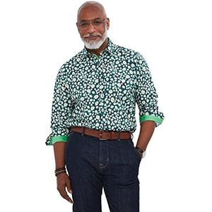 Joe Browns Heren vet bloemenprint lange mouw button down shirt, groen, S, Groen, S