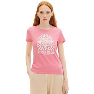 TOM TAILOR Denim Dames 1036532 T-shirt, 31685-Fresh Pink, L, 31685 - Fresh Pink, L