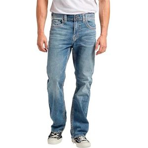 Silver Jeans Co. Men's Craig Classic Fit Bootcut Jeans, Light Marble Indigo, 40W x 30L