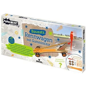 moses 30343 FenoMINT rubberen motor bouwset, racewagen met spannende wetenschappelijke achtergrondinformatie, houten speelgoed voor kinderen vanaf 8 jaar