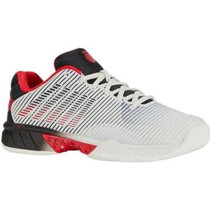 K-Swiss Hypercourt Express 2 tennisschoen voor heren, Bright White Stretch Limo High Risk Red, 42 EU