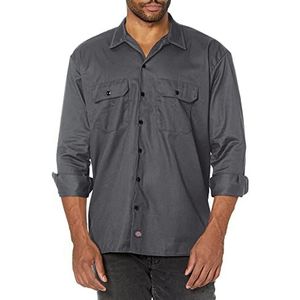 Dickies Vrijetijdshemd voor heren, streetwear, werk met lange mouwen, grijs (Charcoal Grey Ch), XXL, grijs (charcoal grey ch), XXL