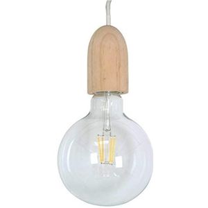 Zons Hanglamp + led-lampen, wit, 4 stuks