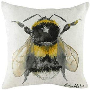 Evans Litchfield soort Bumblebee kussensloop, wit, 43 x 43cm