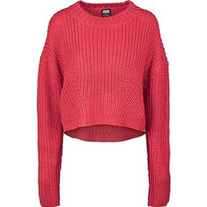 Urban Classics Dames sweatshirt Ladies Wide Oversize Sweater Pullover voor vrouwen, verkrijgbaar in meer dan 10 kleuren, maten XS - 5XL, fire red, XXL