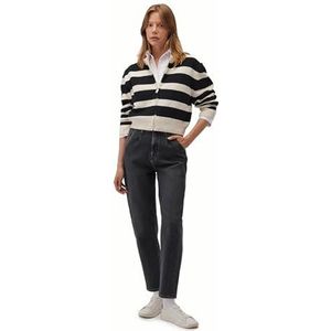 Mavi Dames Full Zip Cardigan, Black Stripe, S, zwart streep, S