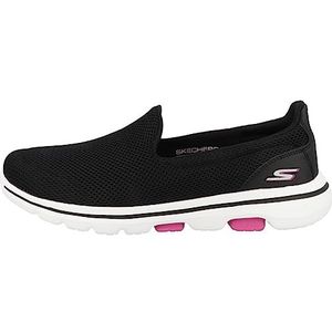 Skechers GO WALK 5 dames sneaker Low-Top Trainer, Zwart zwart zwart textiel trim bkhp, 41 EU