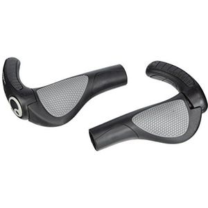 Ergon - GP3 Lock-on fietshandgrepen, regular compatibel, voor touring en MTB-fietsen, klein, zwart/grijs