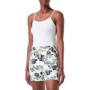 ONLY OnlPOPTRASH Print PNT Shorts, Cloud Cream/AOP: W Kiwi Colada/Forevery Blue, XS