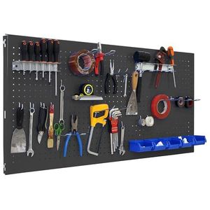 Simon Rack Simonwork Gereedschapswand met 22 haken en 8 houders, 1500 x 600 mm, antraciet