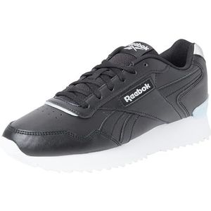 Reebok Damen Glide Ripple Clip Sneaker, Black/Silver Met./Feel Good Blue F23-R, 40.5 EU