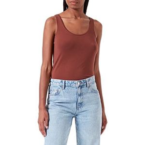 TOM TAILOR Dames Basic top 1033747, 30041 - Grounded Brown, L