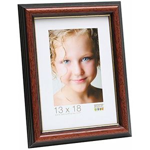 Deknudt Frames S222H3 fotolijsten 20x30 Basic, klassiek bruin, houten fotolijst