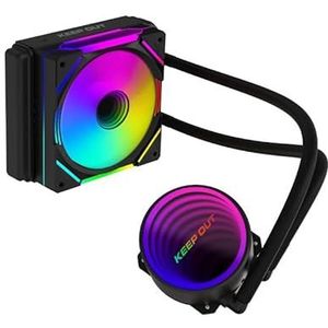 Vloeistofkoeling: koelsysteem met ARGB-design, effectief en stil, met meerdere aansluitingen en eenvoudige installatie in verschillende pc-modellen* #*