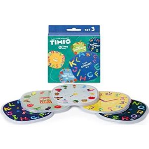 TIMIO Disk Set # 3: 5 Audio-Discs voor de TIMIO Player | Leer 12 Sprookjes Vol. 1, de Tijd, Groenten, Alfabet A-L, Alfabet M-Z | Alles in 8 Talen | Leerspeelgoed van 2 - 6 Jaar