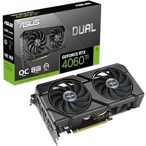 ASUS Dual GeForce RTX 4060 Ti EVO OC Edition 8GB GDDR6 (PCIe 4.0, 8GB GDDR6, DLSS 3, HDMI 2.1a, DisplayPort 1.4a, axial-tech ventilator, 0dB, achterwandplaat, auto-extreme)