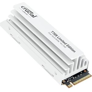 Crucial T705 2TB PCIe Gen5 NVMe M.2 Beperkte Editie Interne Gaming SSD met Premium Wit Koellichaam (Nieuw 2024), Tot 14.500MB/s, PCIe 3.0 & 4.0 Compatibel, Microsoft DirectStorage - CT2000T705SSD5A