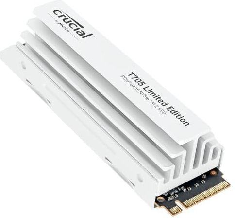 Crucial - T705 - 2TB PCIe Gen5 NVMe M.2 Interne Gaming SSD - Wit - Beperkte Editie