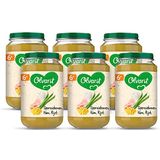 Olvarit Sperziebonen Ham Rijst - babyhapje voor baby's vanaf 6+ maanden - 6x200 gram babyvoeding in een maaltijdpotje