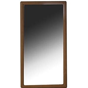 Vacchetti spiegel, rechthoekig, notenhout, meerkleurig, middelgroot
