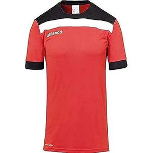 uhlsport Offense 23 Voetbalshirt met korte mouwen voor heren, rood/zwart/wit, 116