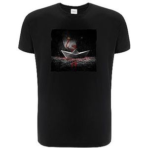 ERT GROUP Origineel en officieel gelicentieerd horror-T-shirt voor heren, motief It 002, eenzijdig bedrukt, maat XXL, It 002 Zwart, XXL