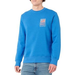GRAPHIC C-NECK, blauw, S