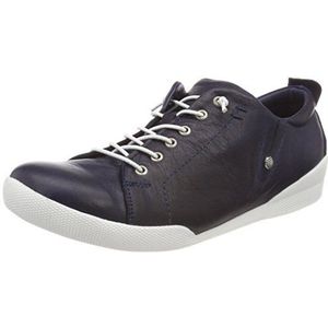 Andrea Conti Dames veterschoenen 0345724 leer halfhoge schoenen veterschoenen, donkerblauw 017, 37 EU