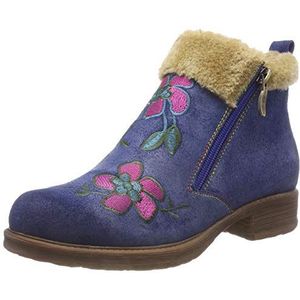 Laura Vita Dames Anita 50 enkellaarsjes, Blauw Bleu Bleu, 37 EU